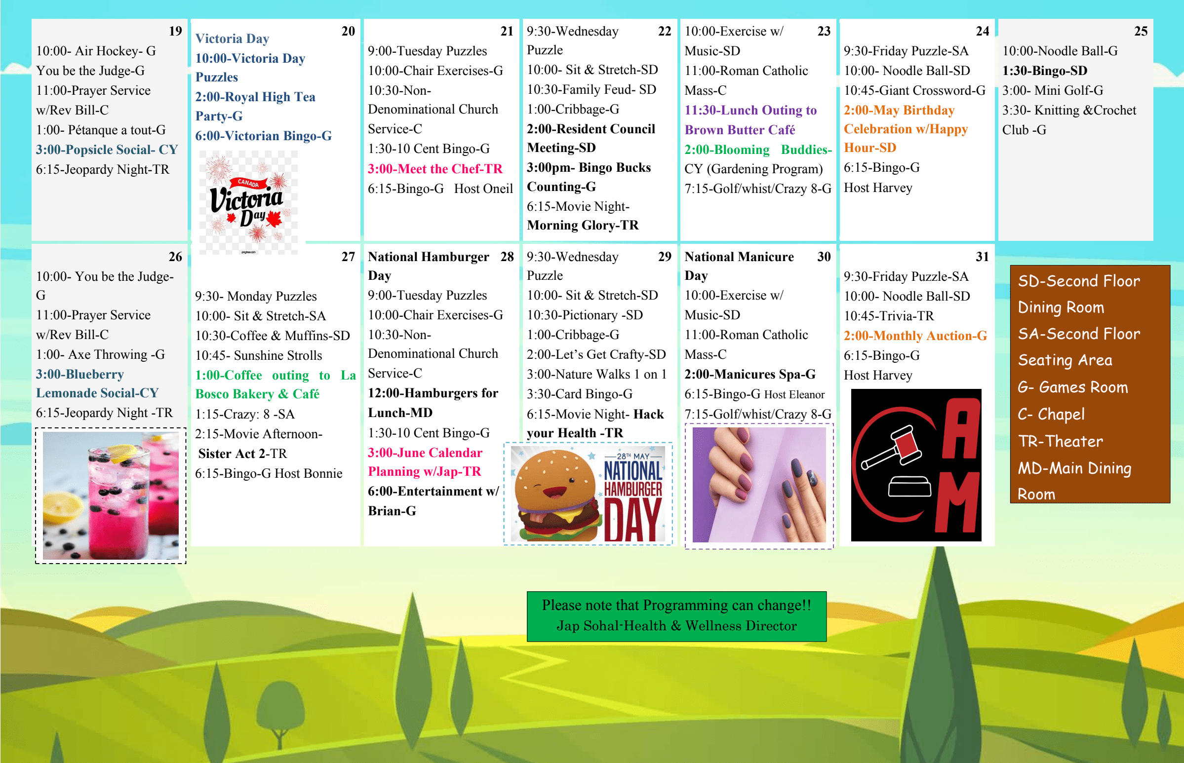 Laurel Heights May 19-31 2024 Supportive event calendar