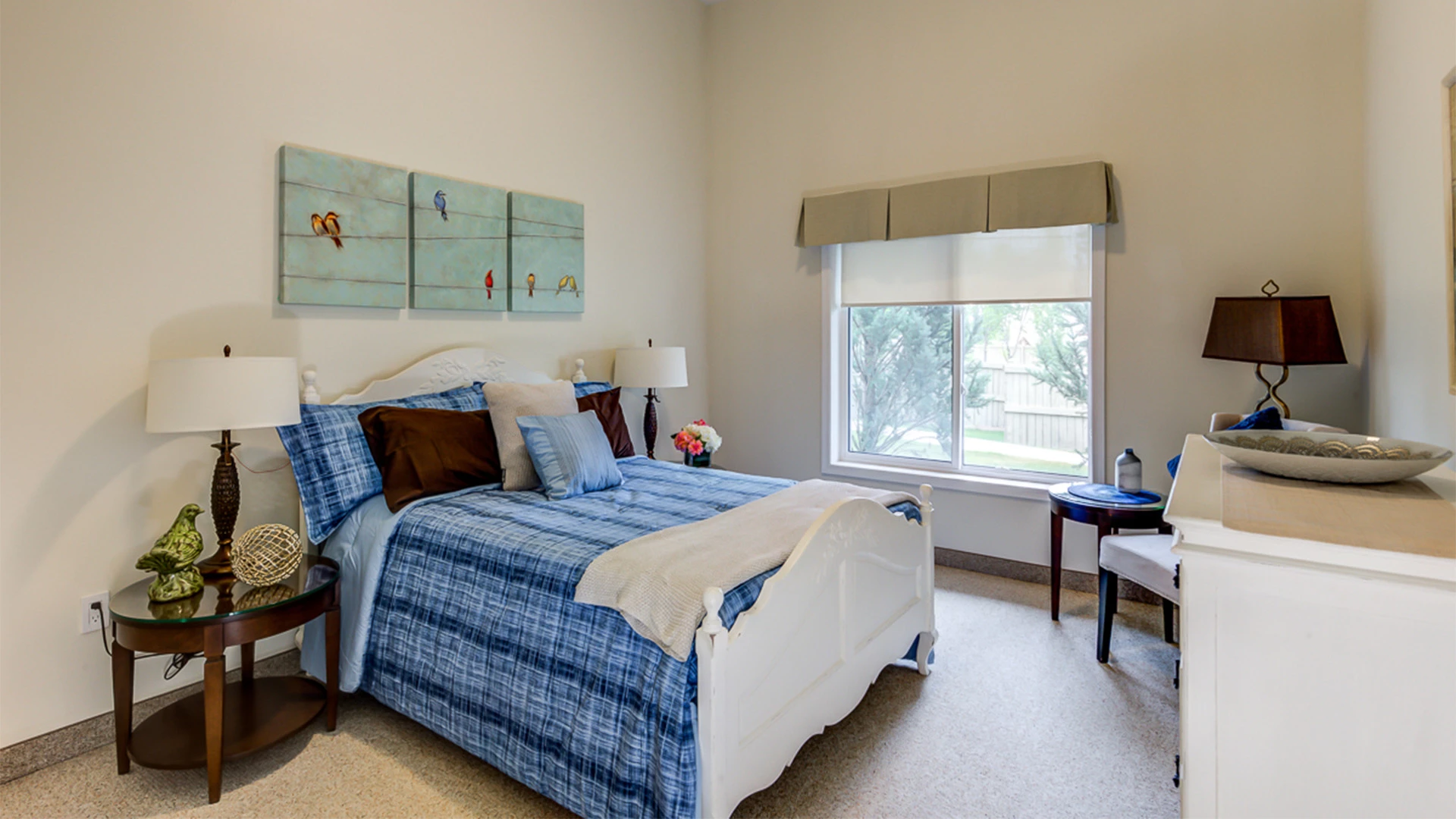 Bedroom in Laurel Heights senior apartments