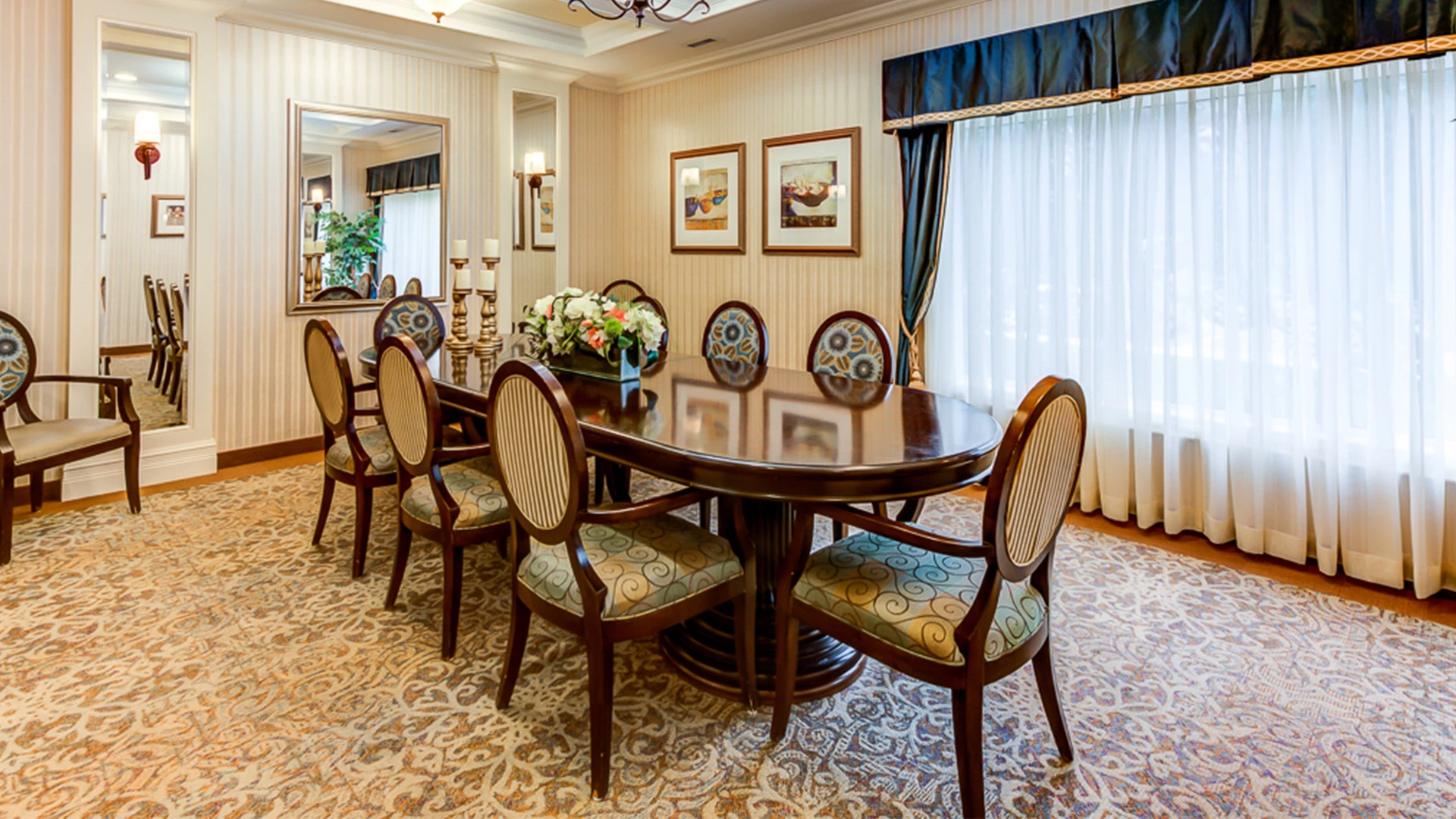 Dining room at Laurel Heights independent living for seniors