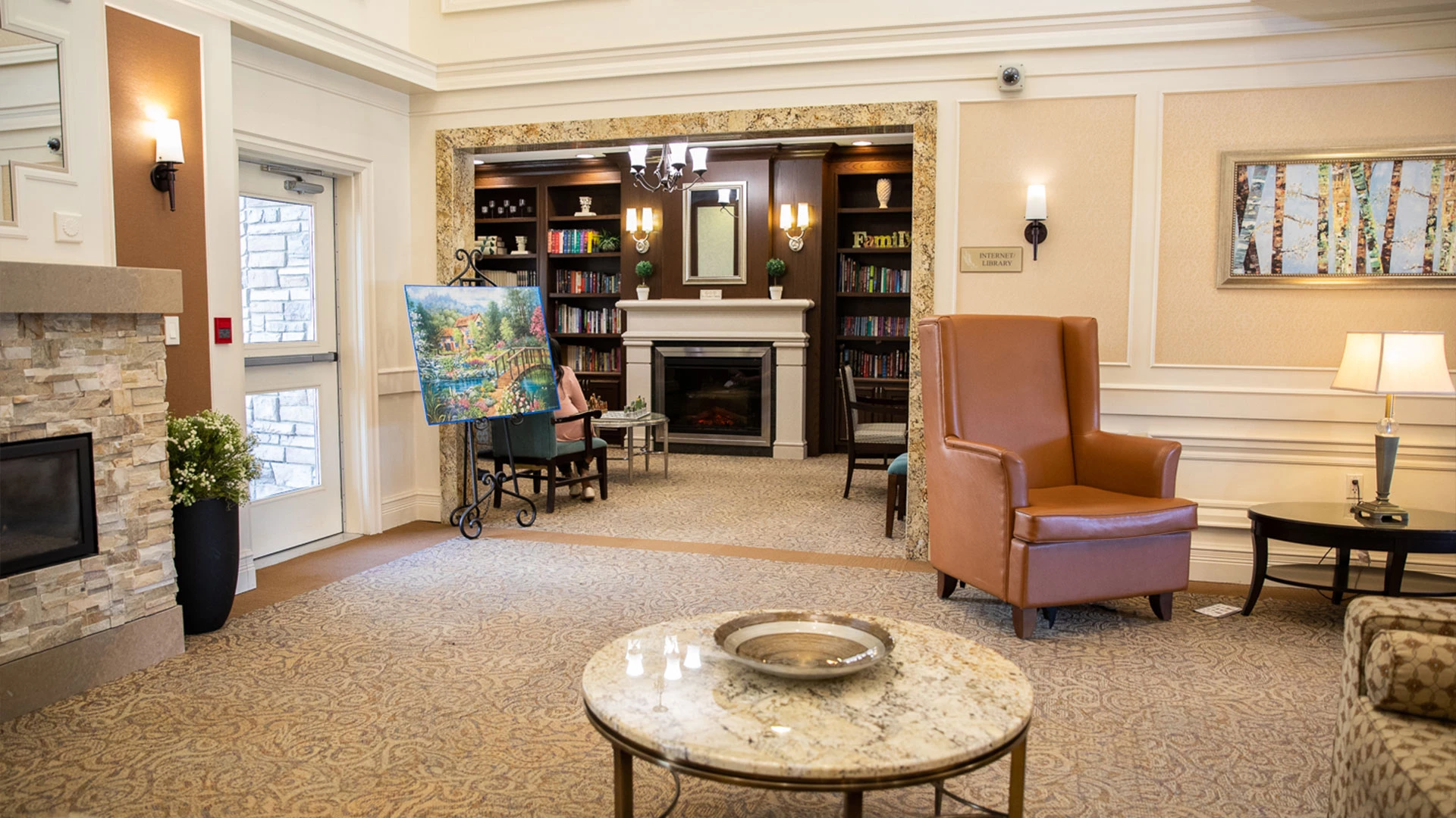 chairs in a lobby